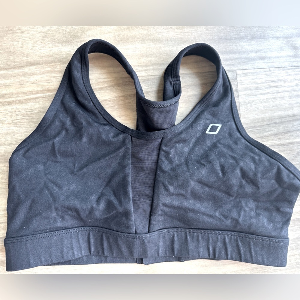Lorna Jane black leopard print sports bra size small
